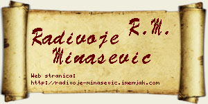 Radivoje Minašević vizit kartica